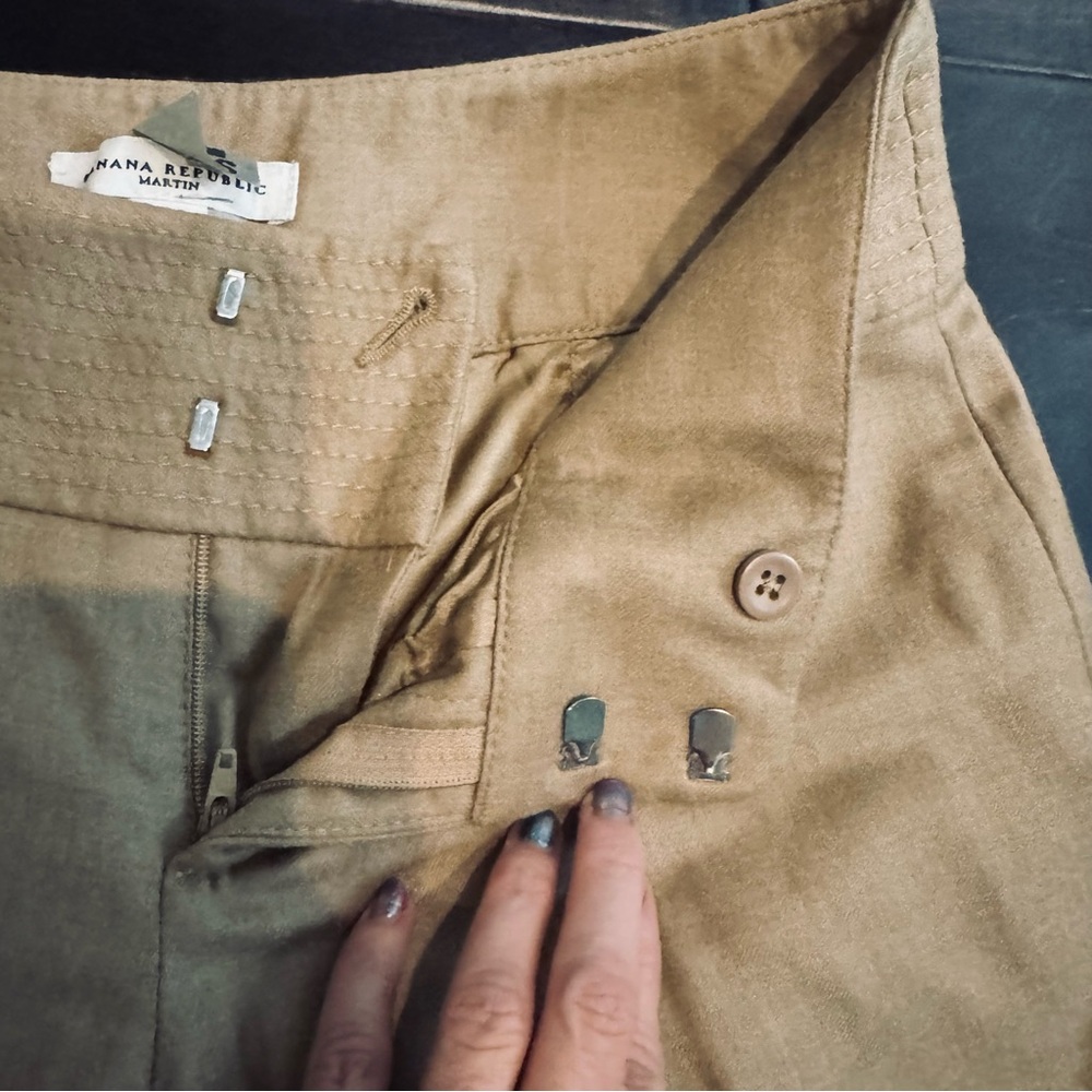 Banana Republic Beige Wide-Leg Martin Pants - Picture 9 of 12